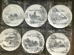 Royal Worcester Set of 12 Plates Windsor Palace Heneford Canterbury Cathedral