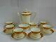 Royal Worcester Six Person Coffee Set With Coffee Pot Sugar Bowl & Creamer