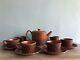 Royal Worcester Terracotta Scottie Wilson Design 6 Cup Tea Set With Extras