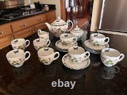 Royal Worcester Vintage 1990s Discontinued Worcester Herbs Tea Set