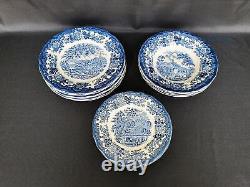 Royal Worcester Vintage Avon Scenes 1790 Royal Palissy Plates and Bowls Set