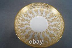 Royal Worcester W 3020 7 Pattern Gold Floral Demitasse Cup & Saucer Circa 1951