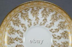 Royal Worcester W 3020 7 Pattern Gold Floral Demitasse Cup & Saucer Circa 1951