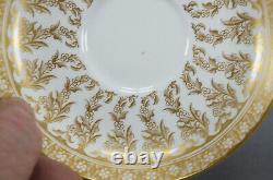 Royal Worcester W 3020 7 Pattern Gold Floral Demitasse Cup & Saucer Circa 1951