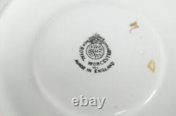 Royal Worcester W 3020 7 Pattern Gold Floral Demitasse Cup & Saucer Circa 1951