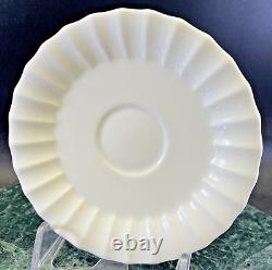 Royal Worcester Warmstry White 4 Pc Place Setting Fluted Dinner Salad Cup Saucer