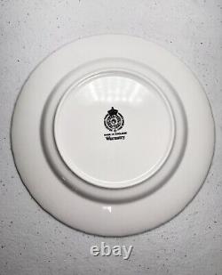 Royal Worcester Warmstry White Salad Plates SET 4 ENGLAND Bone China 8 1/8 Dia