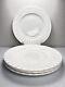 Royal Worcester Warmstry White Salad Plates SET 4 ENGLAND Fluted 8 1/8 dia