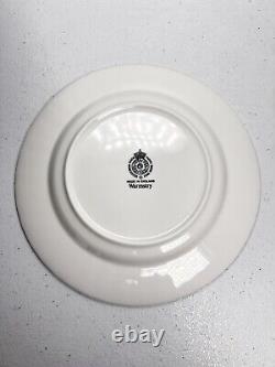 Royal Worcester Warmstry White Salad Plates SET 4 ENGLAND Fluted 8 1/8 dia