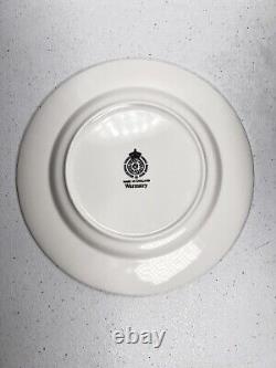 Royal Worcester Warmstry White Salad Plates SET 4 ENGLAND Fluted 8 1/8 dia