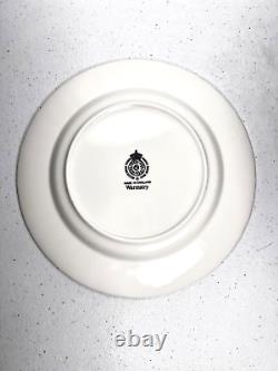 Royal Worcester Warmstry White Salad Plates SET 4 ENGLAND Fluted 8 1/8 dia