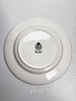 Royal Worcester Warmstry White Salad Plates SET 4 ENGLAND Fluted 8 1/8 dia