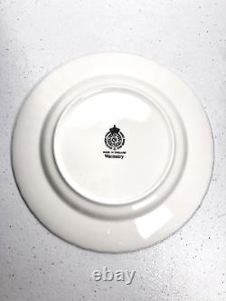 Royal Worcester Warmstry White Salad Plates SET 4 ENGLAND Fluted 8 1/8 dia