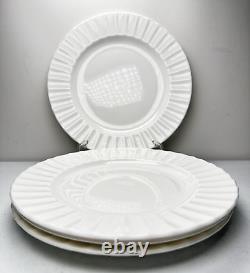 Royal Worcester Warmstry White Salad Plates SET of 4 ENGLAND Bone China 8 1/8