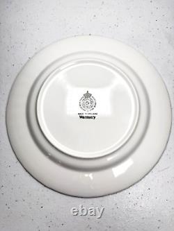 Royal Worcester Warmstry White Salad Plates SET of 4 ENGLAND Bone China 8 1/8