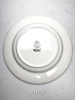 Royal Worcester Warmstry White Salad Plates SET of 4 ENGLAND Bone China 8 1/8