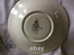 Royal Worcester Windsor Hand Painted Tea Bouillon Cup & Saucer 1928 10 sets