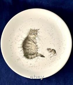 Royal Worcester Wrendale Designs Cat and Mouse 8 Plates Set Of Six NEW