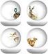 Royal Worcester Wrendale pasta bowl set of 4, squirrel, duck, hare, mouse 8.5