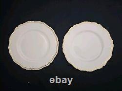 Royal Worcester Z 2218 10.5 Dinner Plates Gold Rim Trim Set of 10