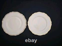 Royal Worcester Z 2218 10.5 Dinner Plates Gold Rim Trim Set of 10