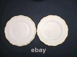 Royal Worcester Z 2218 10.5 Dinner Plates Gold Rim Trim Set of 10