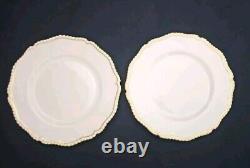 Royal Worcester Z 2218 10.5 Dinner Plates Gold Rim Trim Set of 10