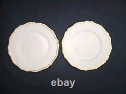 Royal Worcester Z 2218 10.5 Dinner Plates Gold Rim Trim Set of 10