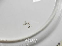 Royal Worcester antique set of 7 floral plates crown stamp and Y (1887)a12