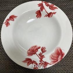 Royal Worcester plate 2 piece set red peony 9.4 inch 16