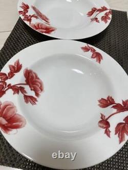 Royal Worcester plate 2 piece set red peony 9.4 inch 16