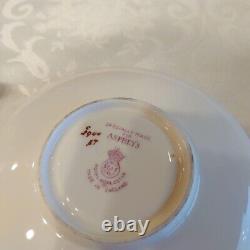 Royal Worcester x Asprey Cup and Saucer Small Gilded Green & Jewels 1916-48