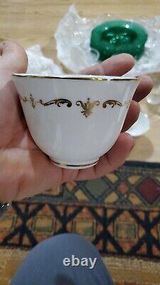 Royal worcester gold chantilly Plate Set. Never Used