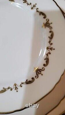 Royal worcester gold chantilly Plate Set. Never Used