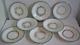 S/8 Royal Worcester Dessert set Diff Florals 2 tazza compotes & 9 3/8 plates