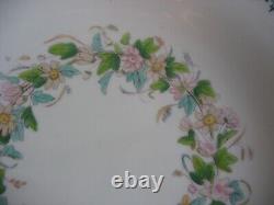 S/8 Royal Worcester Dessert set Diff Florals 2 tazza compotes & 9 3/8 plates