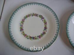 S/8 Royal Worcester Dessert set Diff Florals 2 tazza compotes & 9 3/8 plates