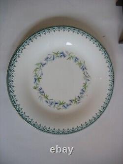 S/8 Royal Worcester Dessert set Diff Florals 2 tazza compotes & 9 3/8 plates