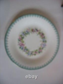 S/8 Royal Worcester Dessert set Diff Florals 2 tazza compotes & 9 3/8 plates