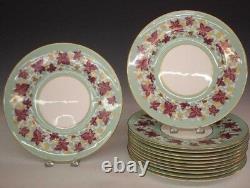 Set 12 Finely Hand Painted Royal Worcester dinner plates 10 1/2