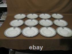 Set 12 Royal Worcester Spaulding of Chicago Silhouette 9 Luncheon Plates c. 1918