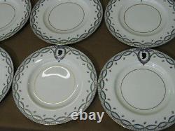 Set 12 Royal Worcester Spaulding of Chicago Silhouette 9 Luncheon Plates c. 1918