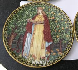 Set 4 X Royal Worcester 1996 William Morris Orchard Collection Plate Seasons Set