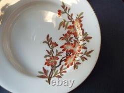 Set 6 Royal Worcester Antique Blush Ivory Botanical Floral Art Nouveau Plates
