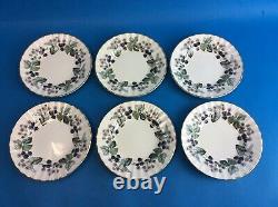 Set 6 Royal Worcester Fine Bone China Lavinia England Small Plates Bread Butter