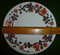 Set 6 Royal Worcester Fine Porcelain GRAINGER IMARI 10 Dinner Plates VTG MCM EX