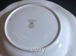 Set 8 Tiffany & Co. Plates by Royal Worcester, raised shell design, gold accent