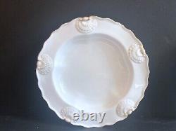 Set 8 Tiffany & Co. Plates by Royal Worcester, raised shell design, gold accent