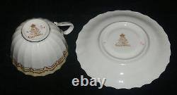 Set Of 10 Royal Worcester Fine Bone China Cromwell Pattern Cup And Saucer Set