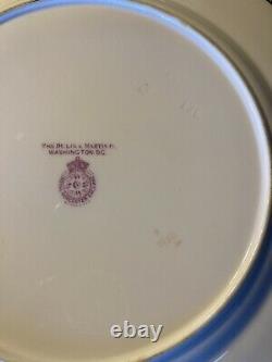 Set Of 11 Royal Worcester Dulin Martin Washington DC China Plates Antique 9 in